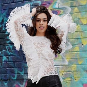 Frill top long sleeve